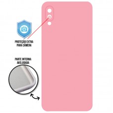 Capa para Samsung Galaxy A02 e M02 - Case Silicone Cover Protector Rosa